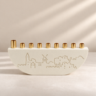 Jerusalem Landscape Concrete Hanukkah Menorah | LUNA