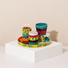 Handcrafted Havdalah Set with Colorful Enamel - Premium Series