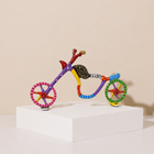 Bicycle in Motion Hand-Painted Enamel Art