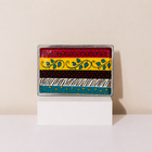 Mosaic Candle Tray Hand-Painted Enamel Art