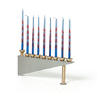 Modern Geometric Hanukkah Menorah