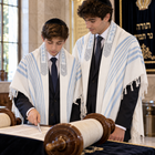 Kids' / Bar Mitzvah Wool Blend Checkered Weave Tallit Prayer Shawl
