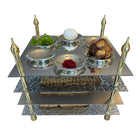 Mirrored Acrylic Multi Tiered Passover Seder Plate with Layers for Matzah
