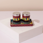 Artisan Salt & Pepper Enamel Set with Tray