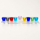 Colorful Crystal Geometric Hanukkah Menorah | Spectrum