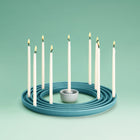 Ripple Stoneware Hanukkah Menorah