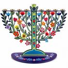 Floral Tree Hanukkah Menorah