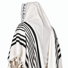 Kids' Bar Mitzvah Checkered Wool-Blend Tallit | Ohr