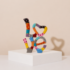 Love Hand-Painted Enamel Sculpture