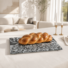 Gray Pomegranate Shabbat Challah Tray
