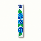 Customized Blue Hydrangea Mezuzah Case