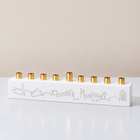 Modern Concrete Menorah - Jerusalem Outline S Series