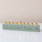 Engraved Jerusalem Concrete Hanukkah Menorah | JERUSALEM