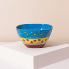 Hand-Painted Enamel Serving Bowl