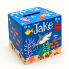 Custom Name Blue Ocean Tzedakah Box