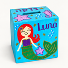 Personalized Mermaid Tzedakah Box Baby Gift