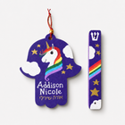Custom Unicorn Rainbow Hamsa & Mezuzah Set