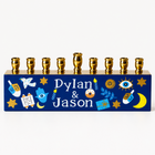 Custom Name Kids Hanukkah Symbols Menorah