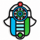 Colorful Stained Glass Hamsa Metal Wall Art