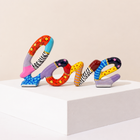 English Word Hand-Painted Enamel Art