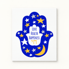 Moon Stars Hamsa Wall Decor Art Print