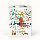 Custom Name Tree of Life Memorial Candle Holder