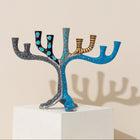 Organic Branches Hand-Painted Enamel Menorah