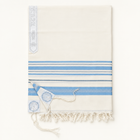 Kids' Bar Mitzvah Wool Tallit in Blue | Hermon