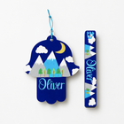 Custom Mountain Theme Hamsa & Mezuzah Set
