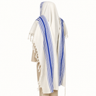 Men's 100% Pure Wool Non-Slip Tallit Prayer Shawl