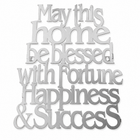 Home Blessing Stainless Steel Wall Art (English Design)