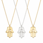 Stella Hamsa Initial Pendant Necklace