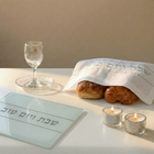 Modern Silver & White Shabbat Gift Set – Silver Spark Model