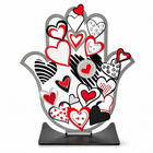Heart Mosaic Hamsa Desktop Art