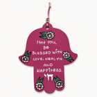 Personalized Hand-Painted Floral Hamsa