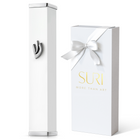 Elegant White Stainless Steel Mezuzah Case | Candy
