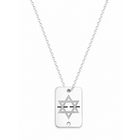 Shield Star of David ID Tag Necklace