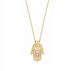 Lily Hamsa Pendant Necklace