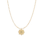 Compass Medallion Paperclip Necklace