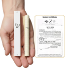 White Mezuzah Case with Kosher Scroll for Door