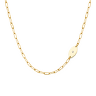 Dani Evil Eye Diamond Paperclip Necklace