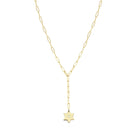 Magen David Paperclip Lariat Necklace