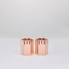 Shabbat Signature Candle Holders - Rose Gold