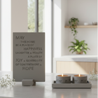Modern Concrete Shabbat Set & Blessing - Pure Line Series
