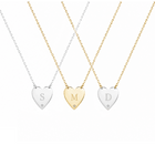 Mijal Initial Heart Necklace | Sterling Silver or Gold Plated