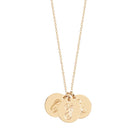Engraved Initial Disc Necklace
