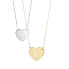 Engraved Heart Initial Necklace