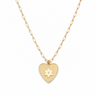 Shelly Diamond Star of David Heart Necklace