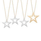 Open Star Initial Necklace