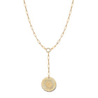 Multi Initial Medallion Lariat Necklace